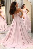 Glitter Blush Princess Corset Prom Dress with Appliques